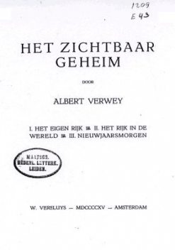 Het zichtbaar geheim, Albert Verwey