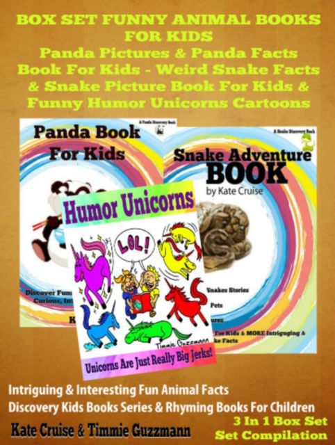 Box Set Children's Books: Sea Turtles Picture Book For Kids & Panda Book For Kids & Unicorn Humor Book For Kids, Kate Cruise