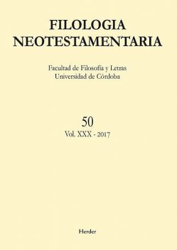 Filología Neotestamentaria 50, Varios Autores, Lautaro Roig Lanzillotta