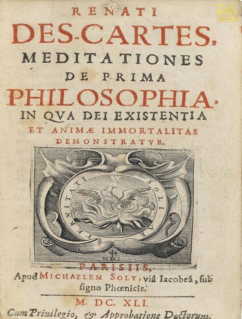 Meditationes de prima philosophia, Rene Descartes