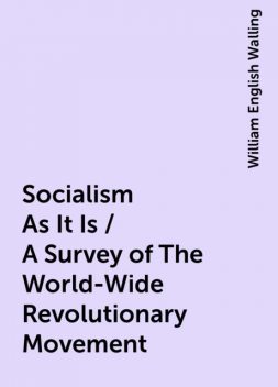 Socialism As It Is / A Survey of The World-Wide Revolutionary Movement, William English Walling