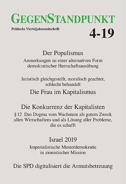 GegenStandpunkt 4–19, Gegenstandpunkt Verlag
