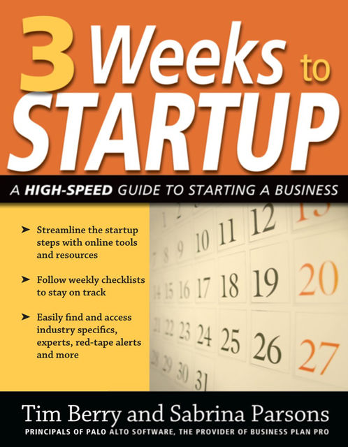 3 Weeks to Startup, Tim Berry