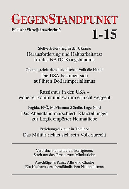 GegenStandpunkt 1–15, GegenStandpunkt Verlag München
