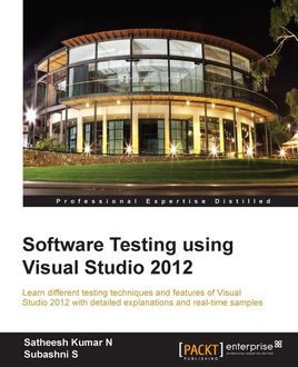 Software Testing using Visual Studio 2012, Subashni S, Satheesh Kumar N