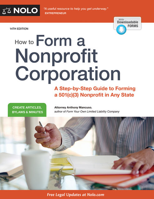 How to Form a Nonprofit Corporation (National Edition), Anthony Mancuso