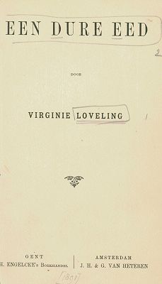 Een dure eed, Virginie Loveling