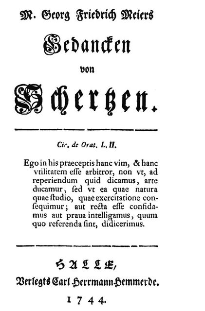 Gedancken von Schertzen, Georg Meier