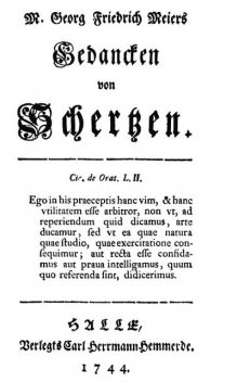 Gedancken von Schertzen, Georg Meier