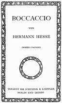 Boccaccio, Hermann Hesse