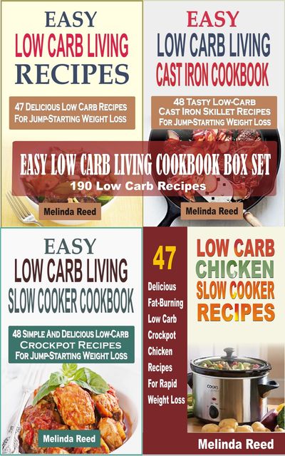 Easy Low Carb Living Cookbook Box Set, Melinda Reed