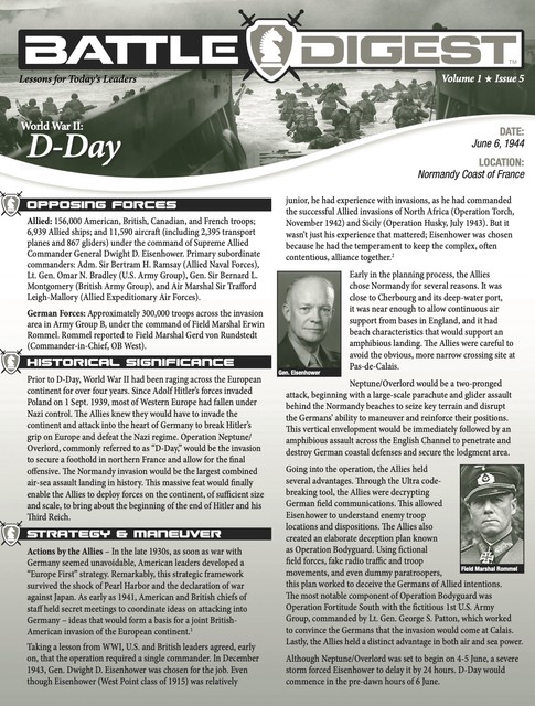 Battle Digest: D-Day, Flint Whitlock