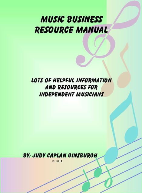 Music Business Resource Manual, Judy Caplan Ginsburgh