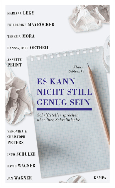 Es kann nicht still genug sein, Klaus Siblewski