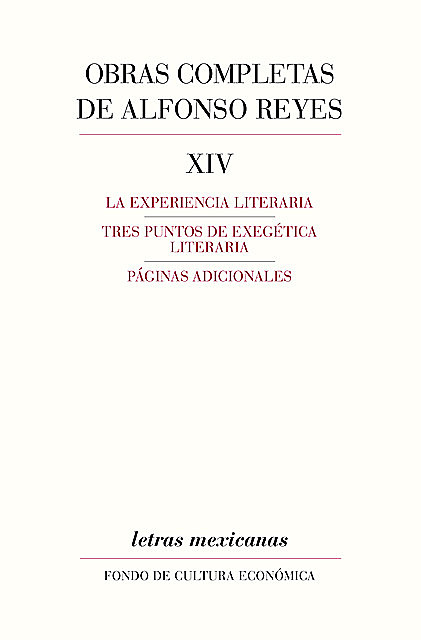 Obras completas, XIV, Alfonso Reyes