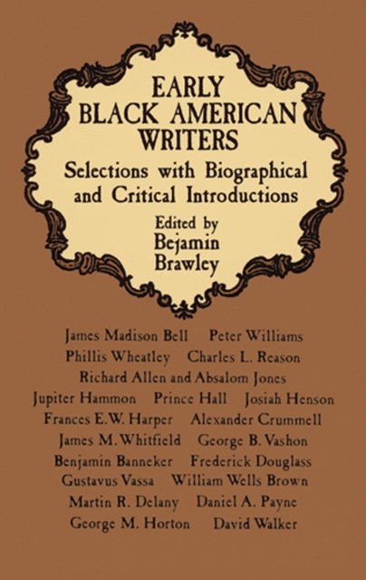 Early Black American Writers, Benjamin Brawley
