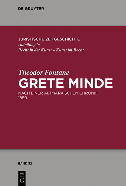 Theodor Fontane, Grete Minde, Theodor Fontane, Anja Schiemann, Walter Zimorski