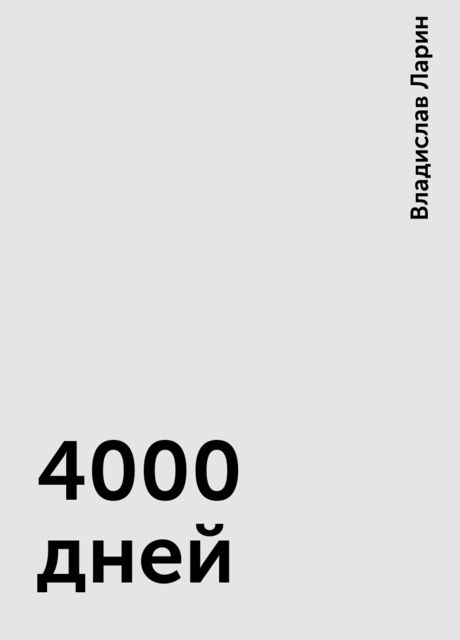 4000 дней, Владислав Ларин