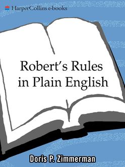 Robert's Rules in Plain English 2e, Doris P. Zimmerman
