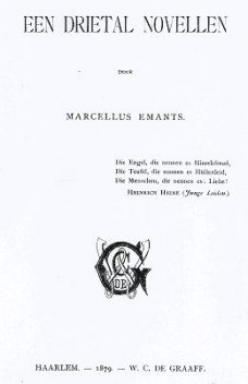 Een drietal novellen, Marcellus Emants