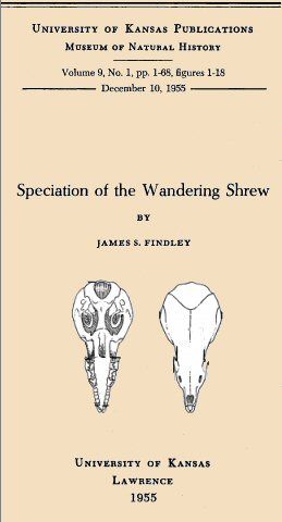 Speciation of the Wandering Shrew, James S.Findley