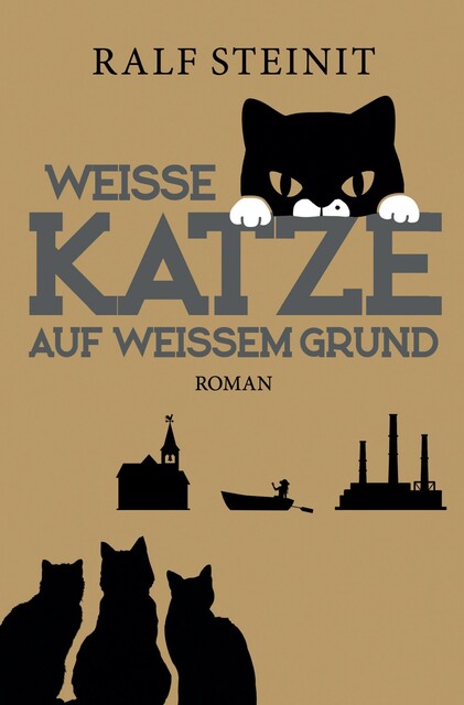 Weiße Katze auf weißem Grund, Ralf Steinit