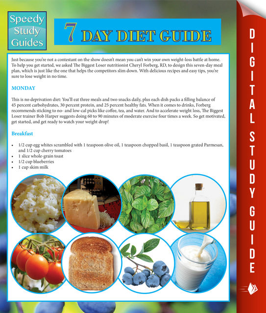 7 Day Diet Guide (Speedy Study Guide), Speedy Publishing