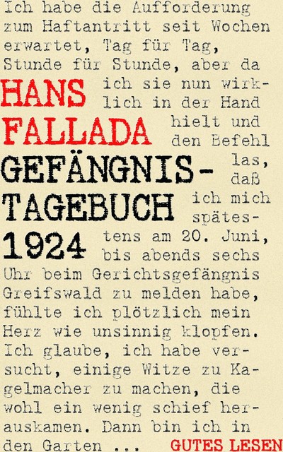 Gefängnistagebuch 1924, Hans Fallada