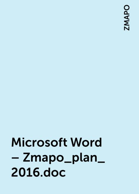 Microsoft Word – Zmapo_plan_ 2016.doc, ZMAPO