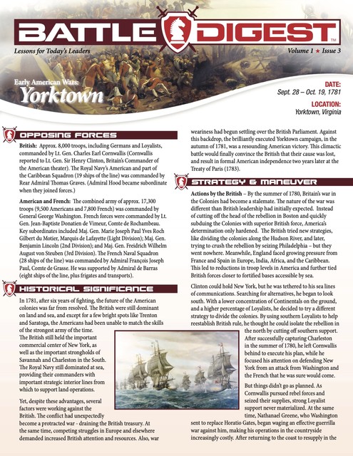 Battle Digest: Yorktown, Christopher J. Petty