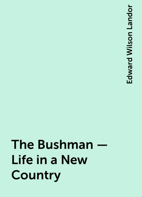 The Bushman — Life in a New Country, Edward Wilson Landor