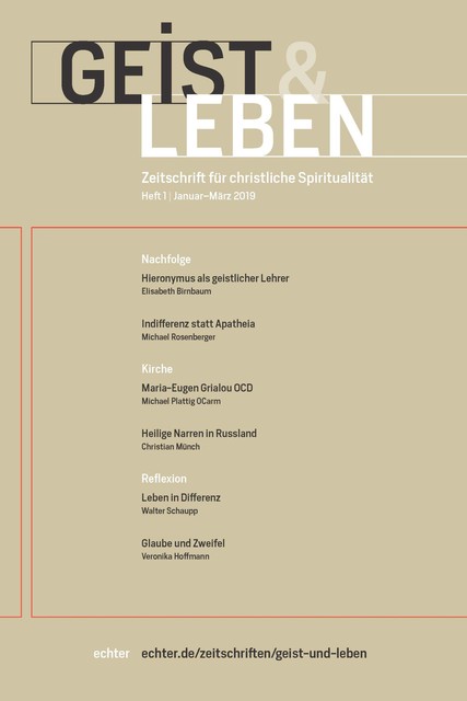 Geist & Leben 1/2019, Echter Verlag