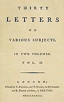 Thirty Letters on Various Subjects, Vol. II (of 2), William Jackson