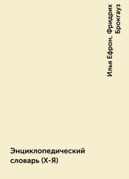Энциклопедический словарь (Х-Я), Илья Ефрон, Фридрих Брокгауз