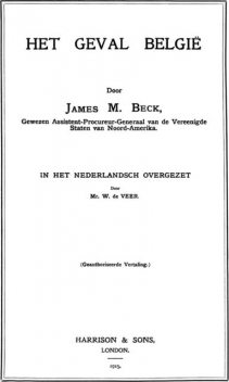 Het geval België, James M. Beck