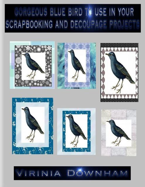 Gorgeous Blue Bird to Use in Your Scrapbooking and Decoupage Projects, Virinia Downham