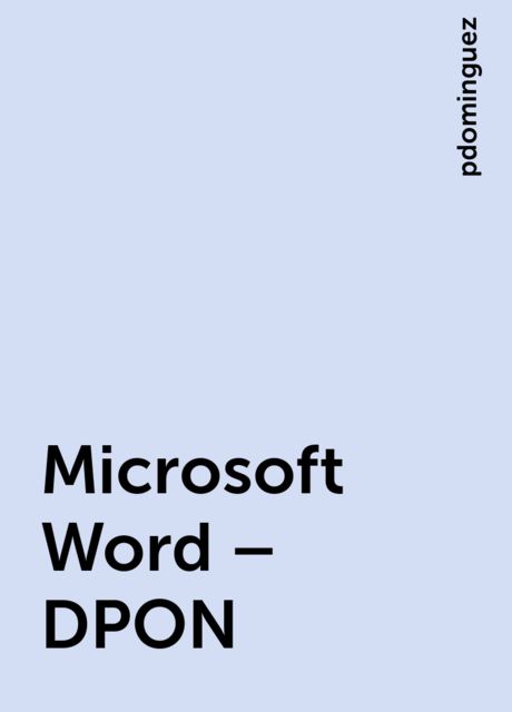 Microsoft Word – DPON, pdominguez