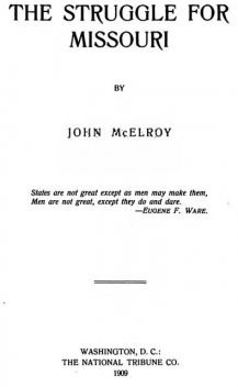 The Struggle for Missouri, John McElroy
