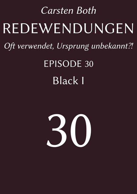 Redewendungen: Black I, Carsten Both