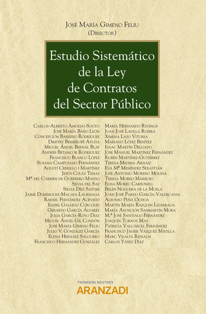 Estudio sistemático de la Ley de contratos del sector público, José María Gimeno Feliu