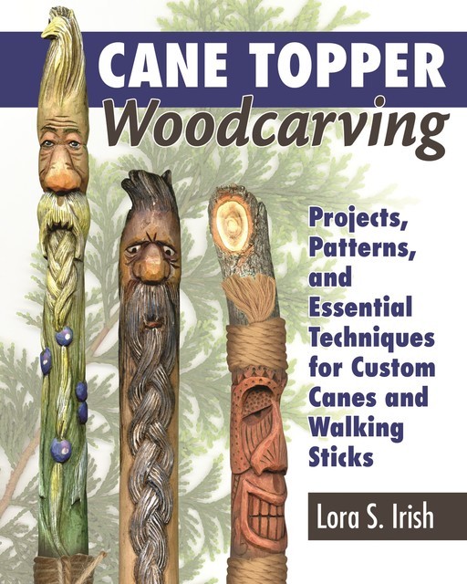 Cane Topper Woodcarving, Lora S. Irish
