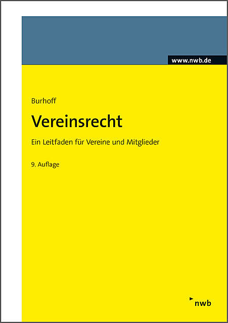 Vereinsrecht, Detlef Burhoff