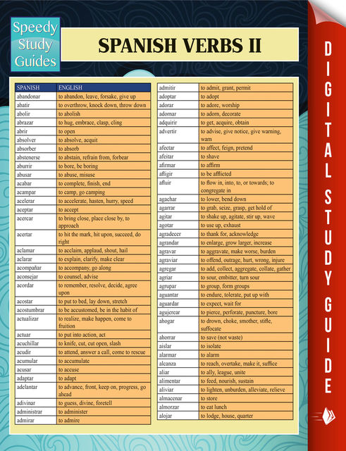 Spanish Verbs II (Speedy Language Study Guides), Speedy Publishing
