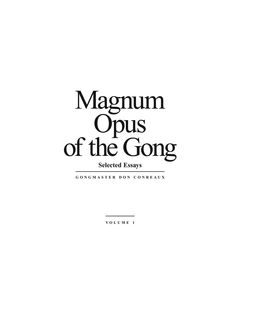 Magnum Opus of the Gong, Don Conreaux