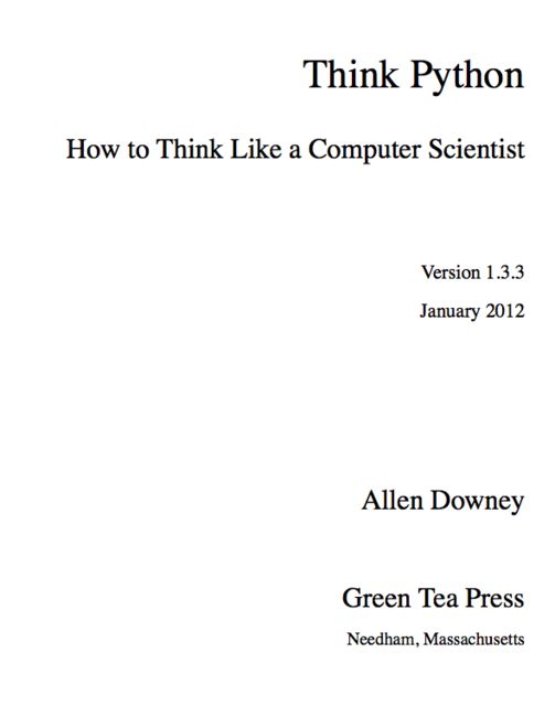 Think Python, Allen Downey