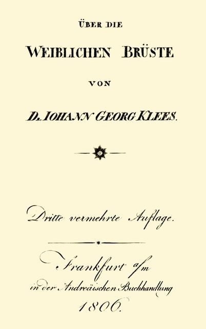 Über die weiblichen Brüste, Johann Georg Klees