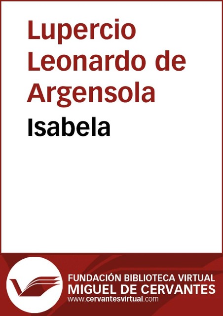 Isabela, Lupercio Leonardo de Argensola