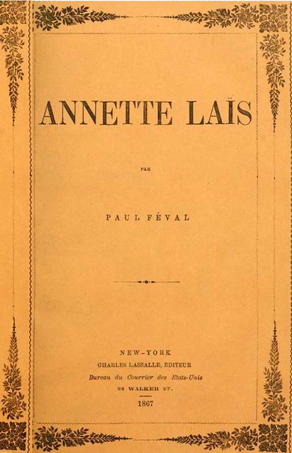 Annette Laïs, Paul Féval