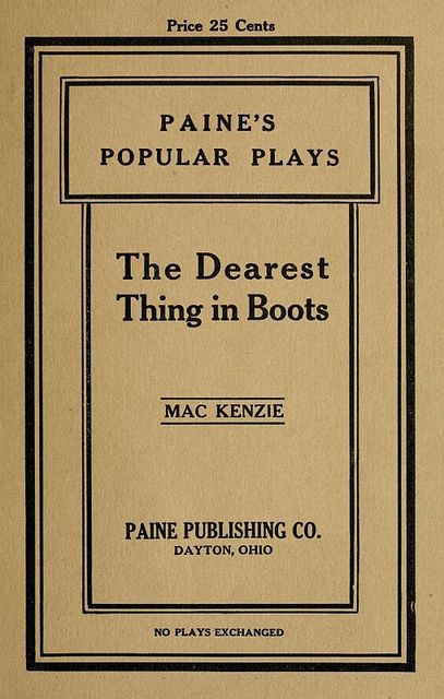 The Dearest Things in Boots, Edna I. MacKenzie