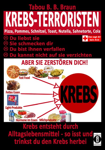 Krebs-Terroristen: Pizza, Pommes, Schnitzel, Toast, Nutella, Sahnetorte, Cola, Tabou B.B. Braun